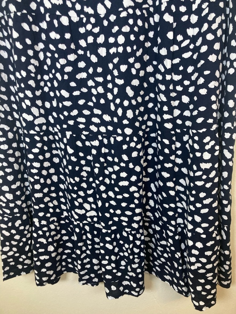 KIRUNDO Navy Abstract Print Babydoll Dress XXL Flowy - Picture 7 of 10
